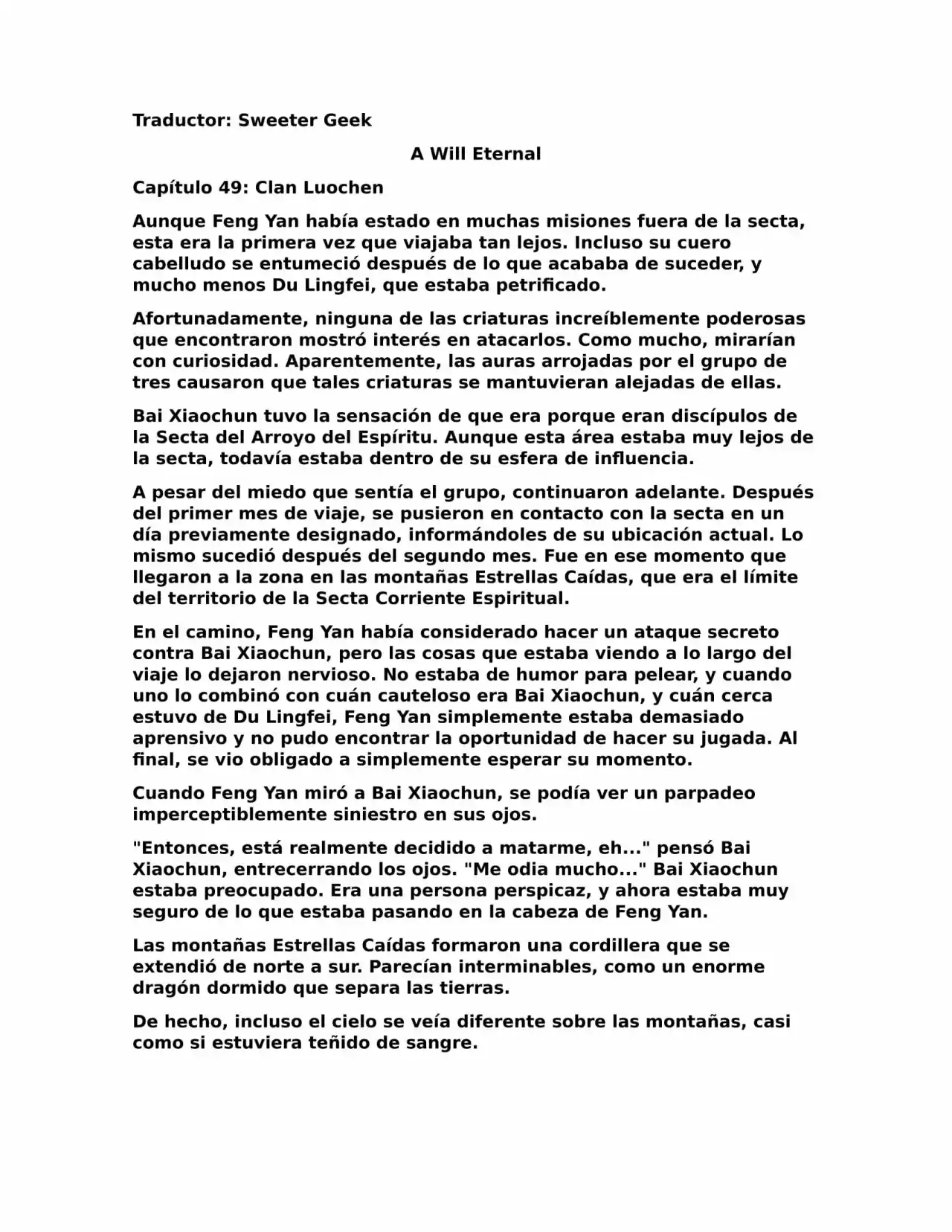 A Will Eternal (Novela) - Capítulo 49 - Página 1 - LectorTMOo