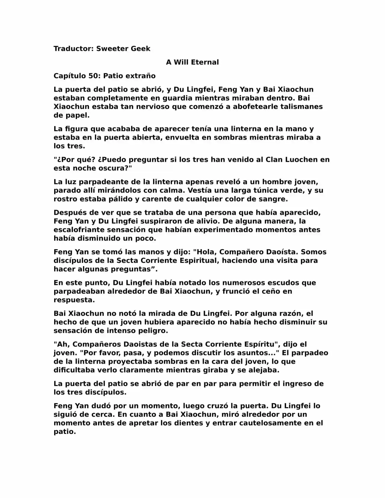 A Will Eternal (Novela) - Capítulo 50 - Página 1 - LectorTMOo