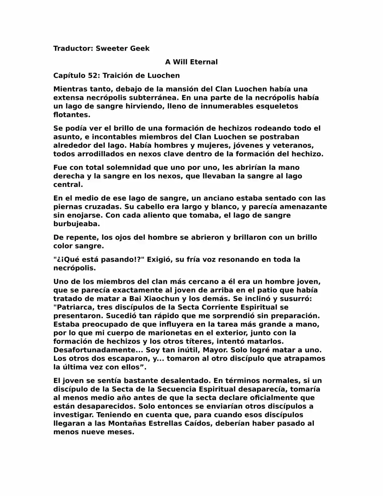 A Will Eternal (Novela) - Capítulo 52 - Página 1 - LectorTMOo