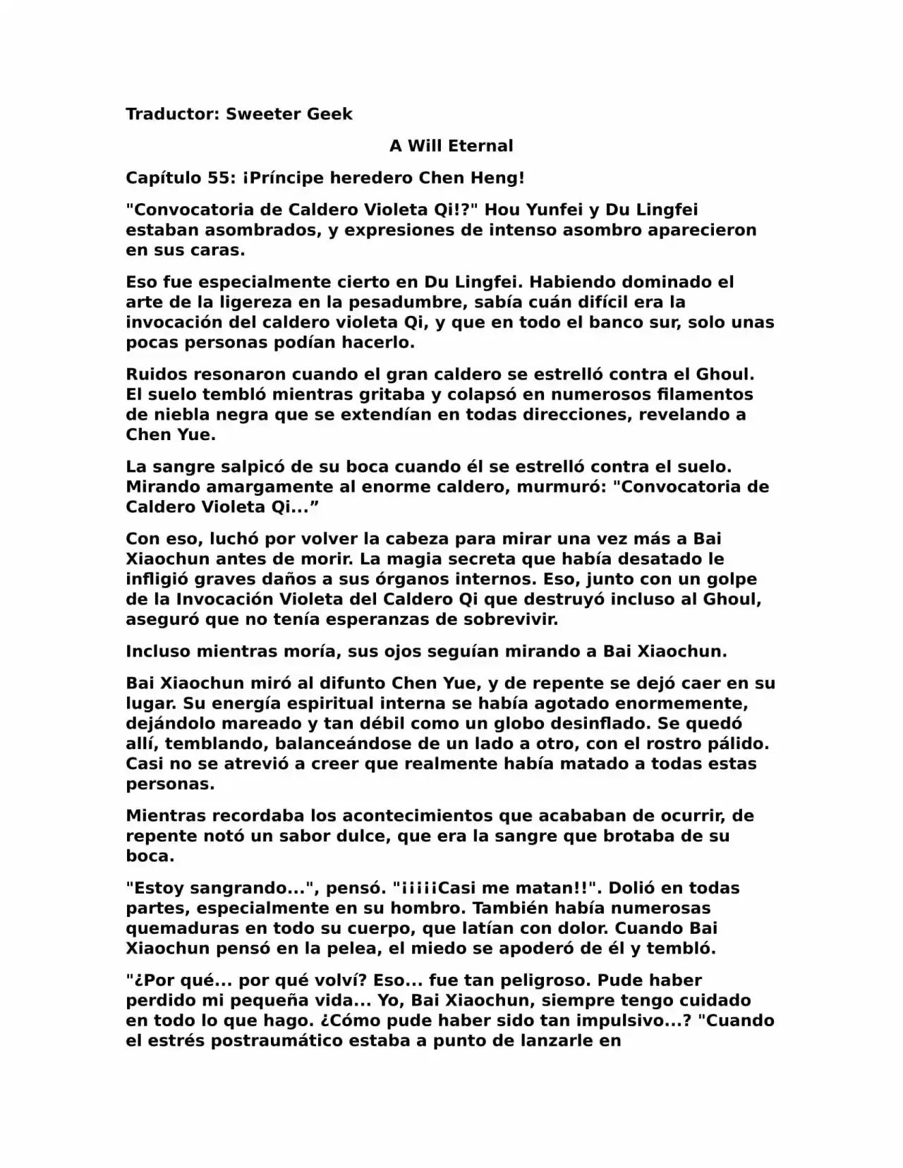A Will Eternal (Novela) - Capítulo 55 - Página 1 - LectorTMOo