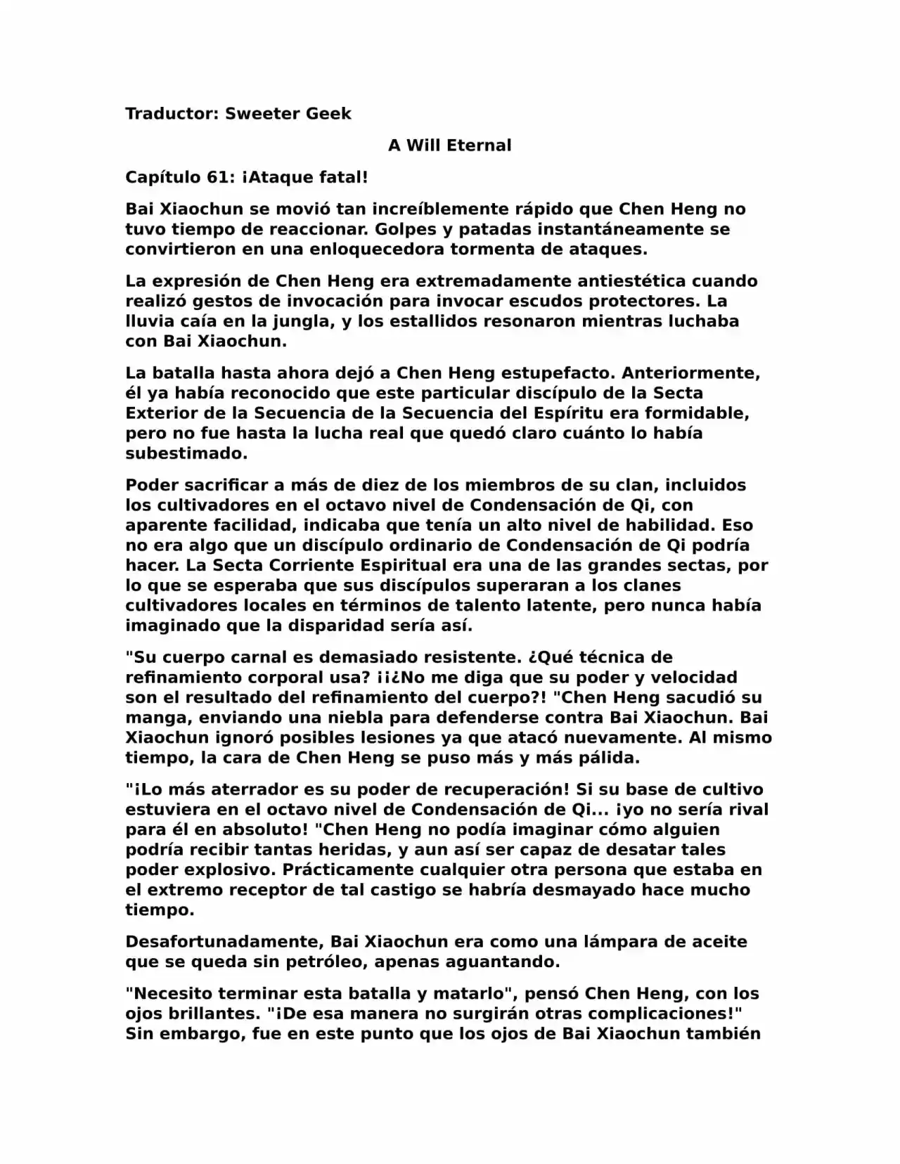 A Will Eternal (Novela) - Capítulo 61 - Página 1 - LectorTMOo