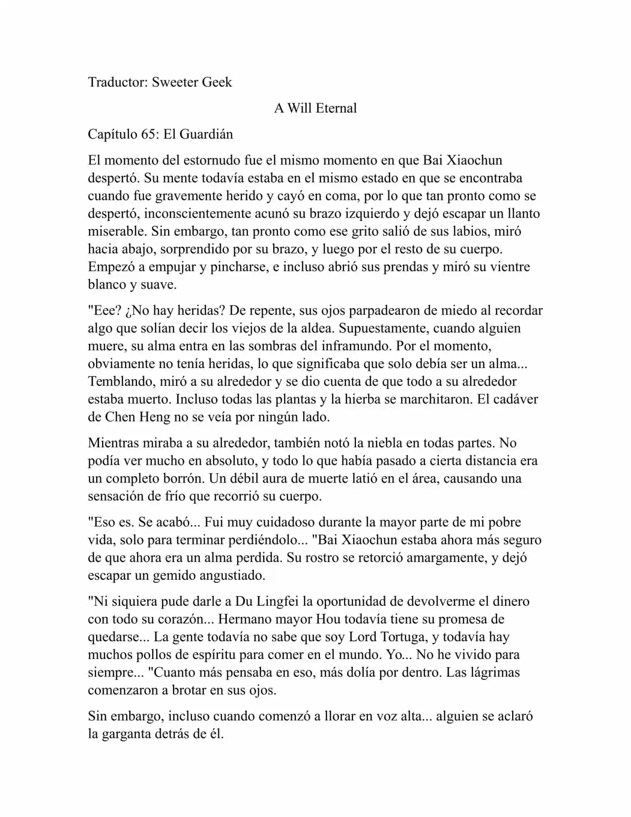 A Will Eternal (Novela) - Capítulo 65 - Página 1 - LectorTMOo