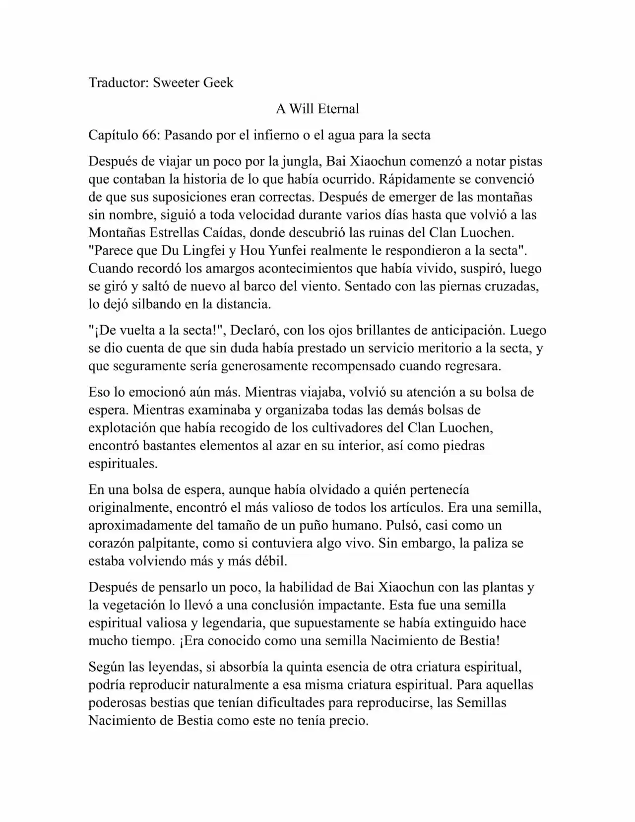 A Will Eternal (Novela) - Capítulo 66 - Página 1 - LectorTMOo