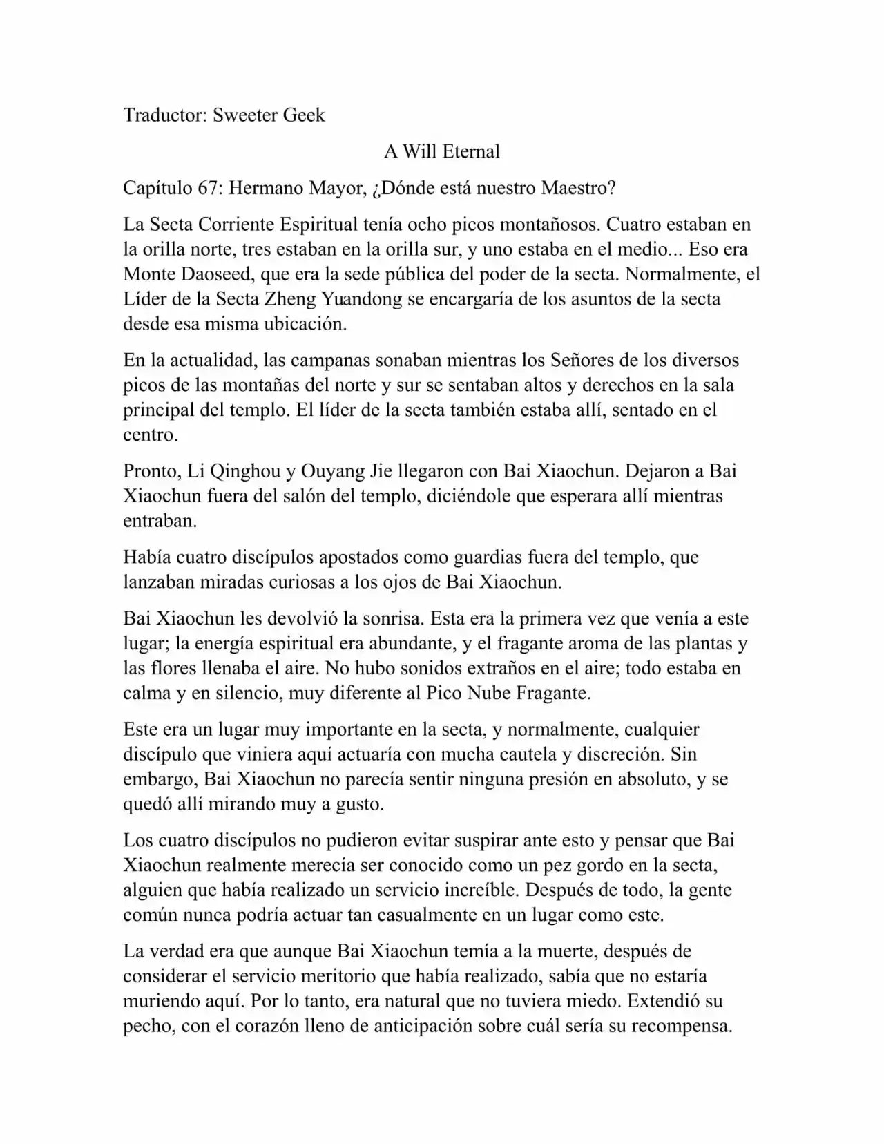 A Will Eternal (Novela) - Capítulo 67 - Página 1 - LectorTMOo