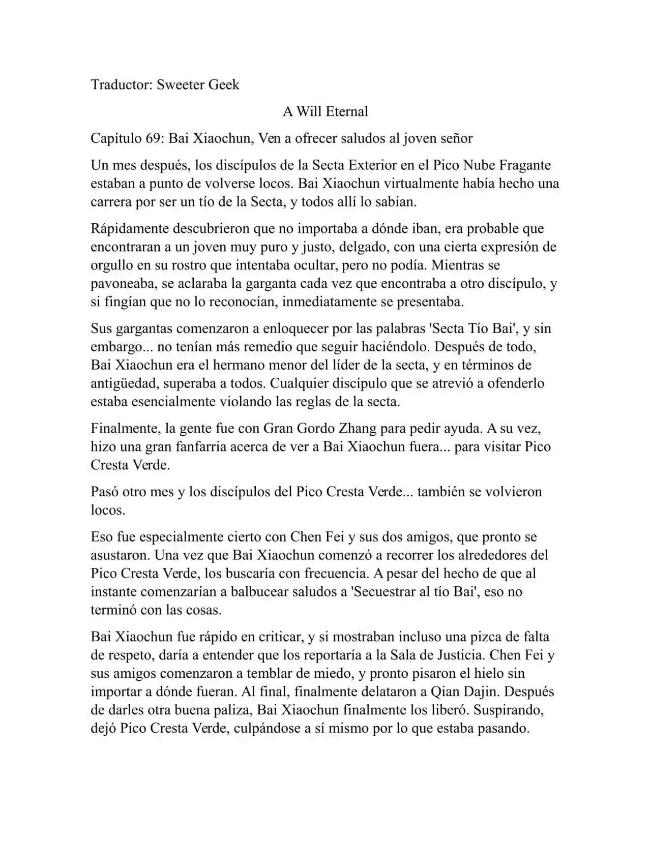 A Will Eternal (Novela) - Capítulo 69 - Página 1 - LectorTMOo