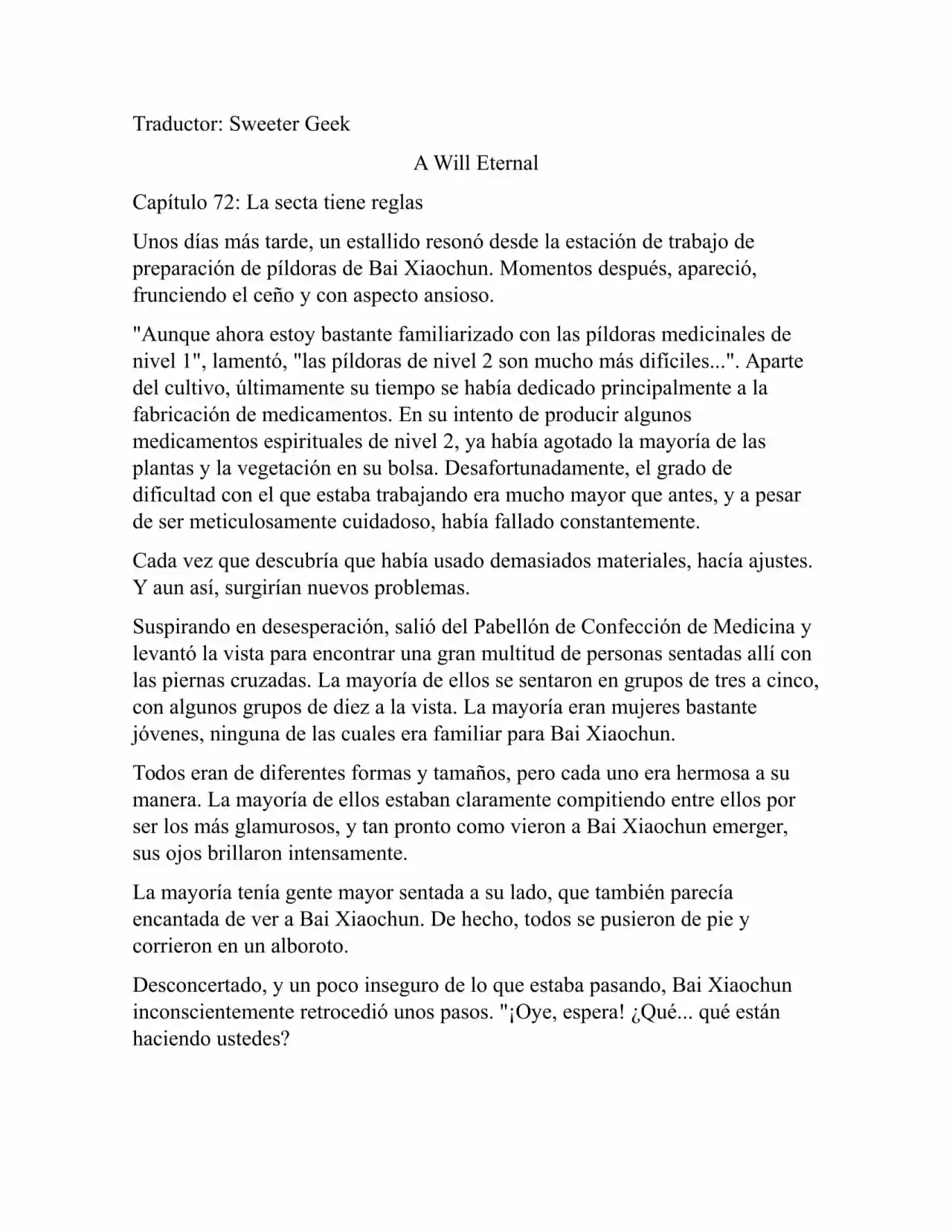 A Will Eternal (Novela) - Capítulo 72 - Página 1 - LectorTMOo