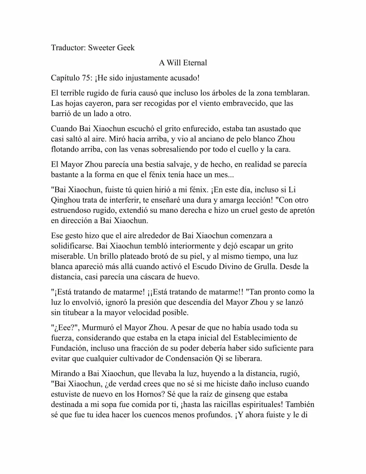 A Will Eternal (Novela) - Capítulo 75 - Página 1 - LectorTMOo