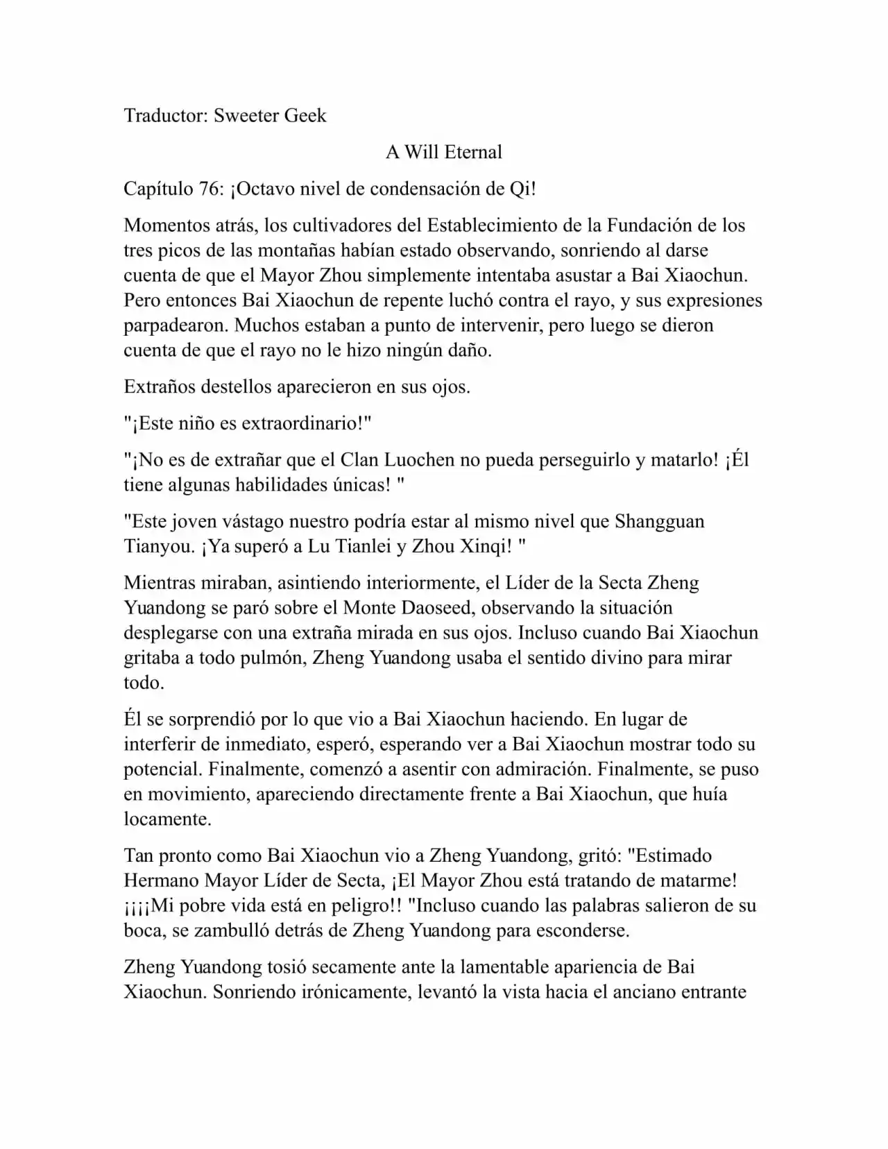 A Will Eternal (Novela) - Capítulo 76 - Página 1 - LectorTMOo