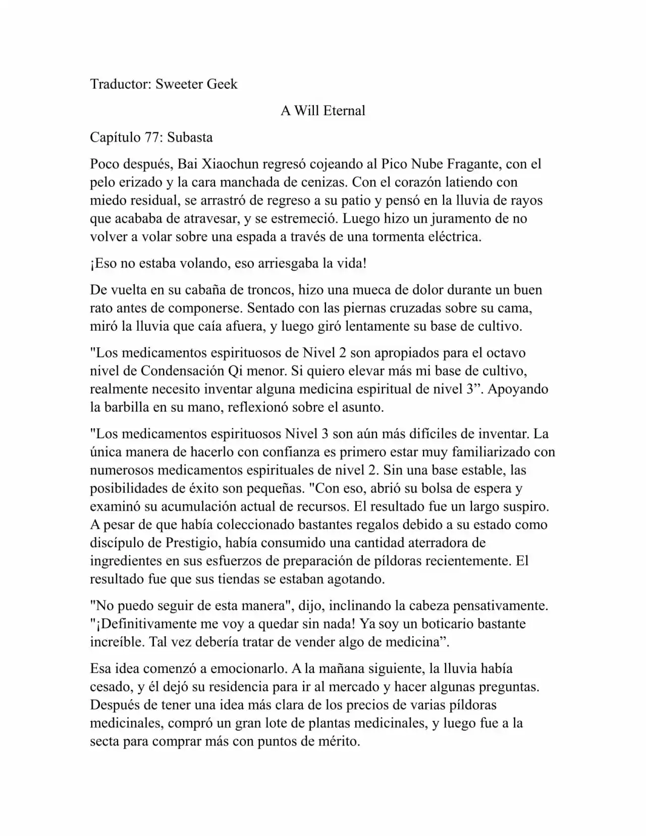 A Will Eternal (Novela) - Capítulo 77 - Página 1 - LectorTMOo