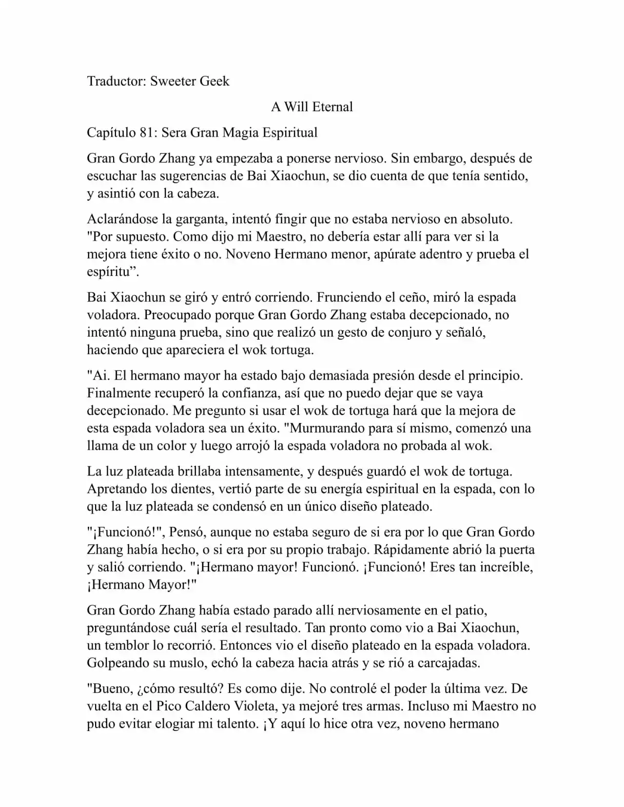 A Will Eternal (Novela) - Capítulo 81 - Página 1 - LectorTMOo