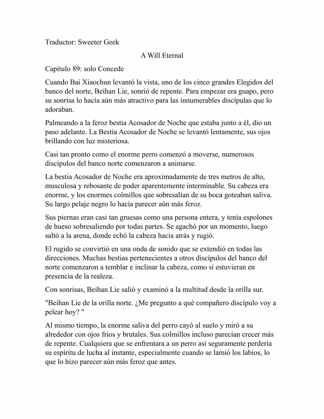A Will Eternal (Novela) - Capítulo 89 - Página 1 - LectorTMOo