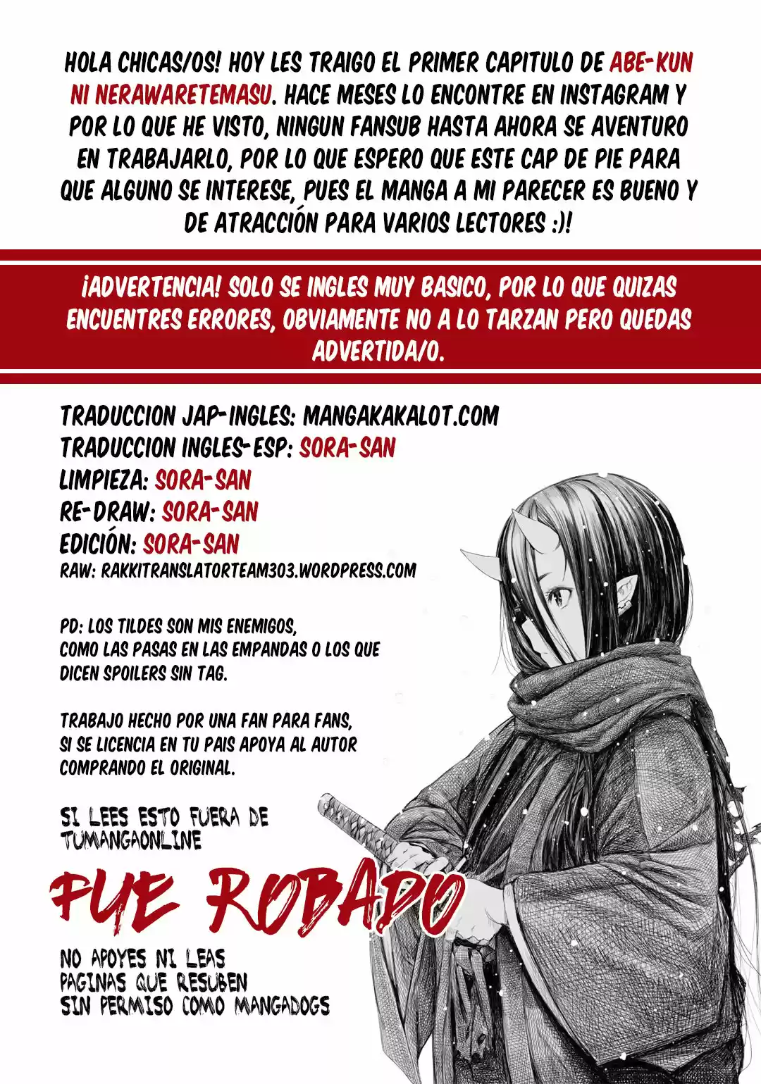 Abe-kun Ni Nerawaretemasu - Capítulo 1 - Página 1 - LectorTMOo