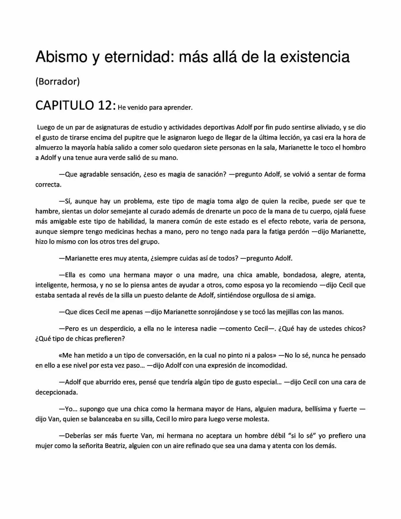 Abismo Y Eternidad (Novela) - Capítulo 12 - Página 1 - LectorTMOo