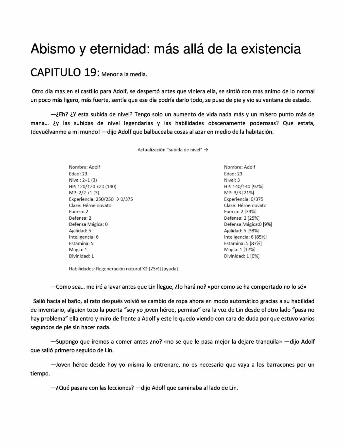 Abismo Y Eternidad (Novela) - Capítulo 19 - Página 1 - LectorTMOo