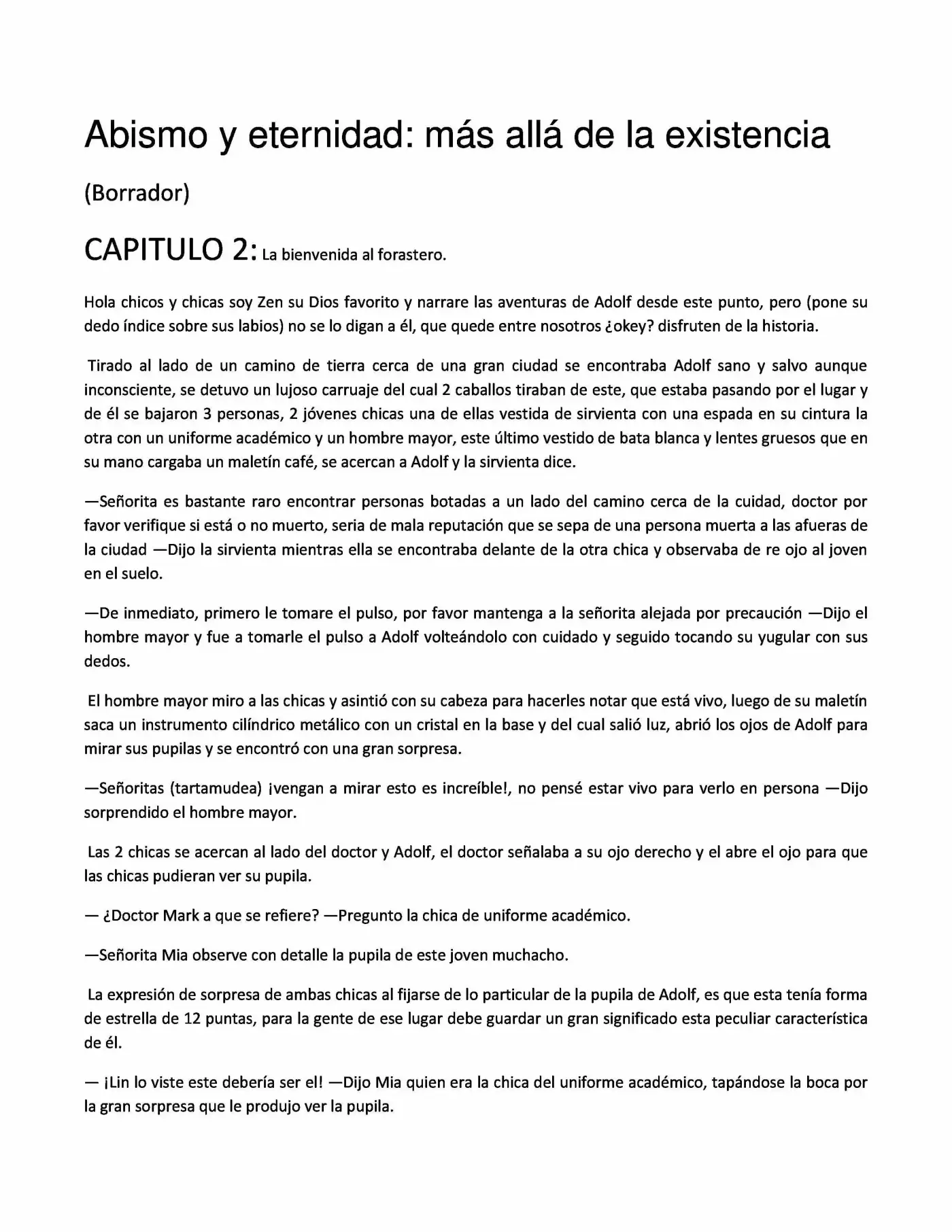 Abismo Y Eternidad (Novela) - Capítulo 2 - Página 1 - LectorTMOo