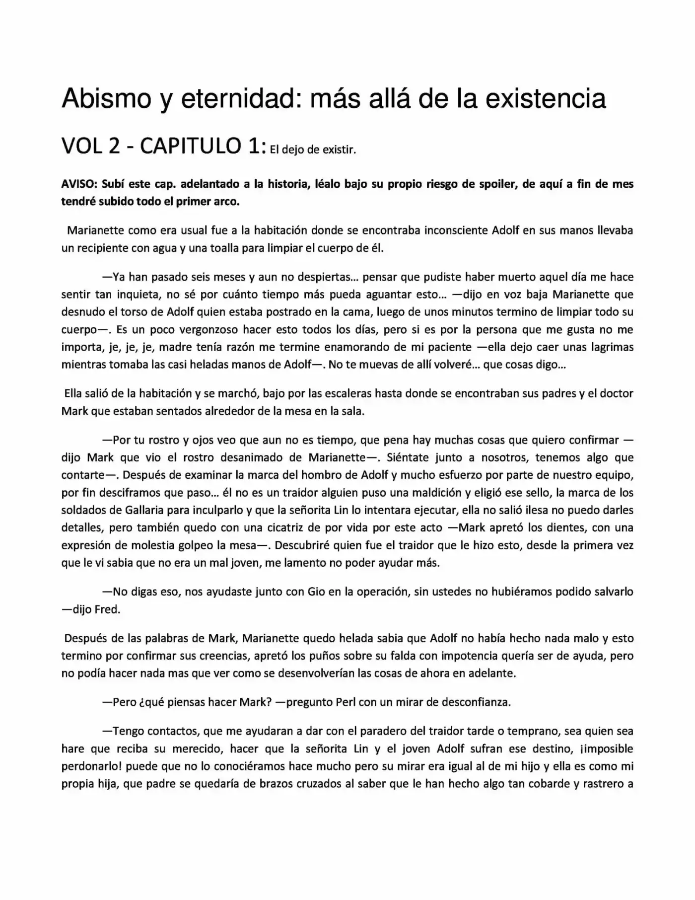 Abismo Y Eternidad (Novela) - Capítulo 26 - Página 1 - LectorTMOo