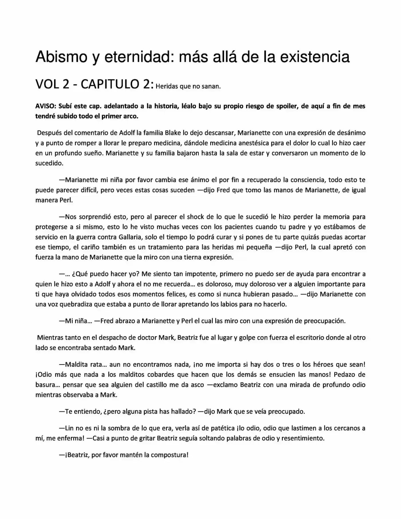 Abismo Y Eternidad (Novela) - Capítulo 27 - Página 1 - LectorTMOo