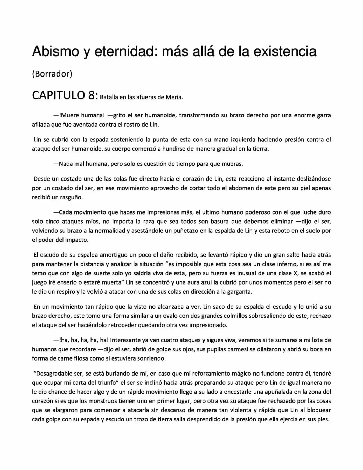 Abismo Y Eternidad (Novela) - Capítulo 8 - Página 1 - LectorTMOo