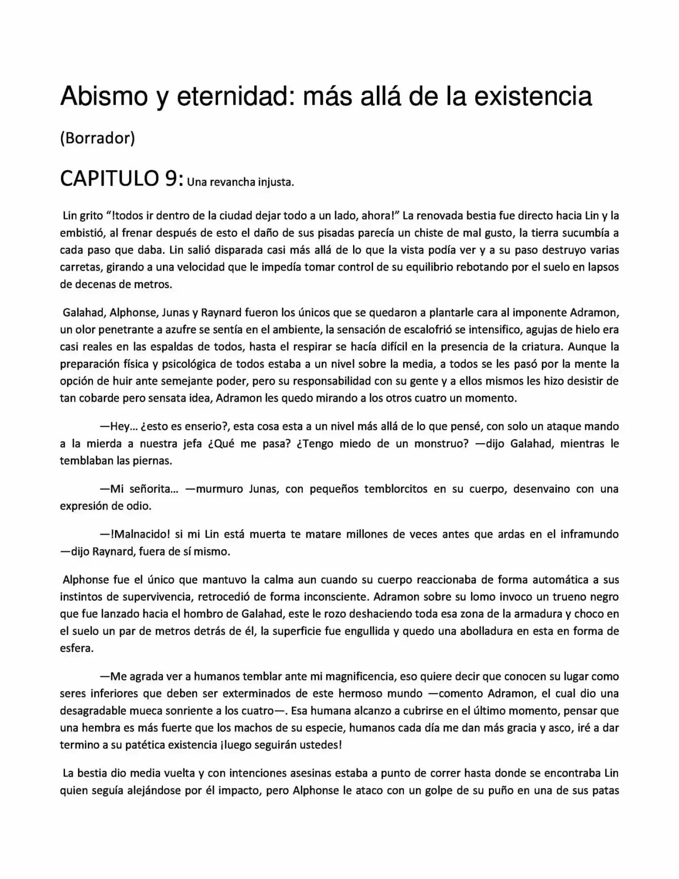 Abismo Y Eternidad (Novela) - Capítulo 9 - Página 1 - LectorTMOo