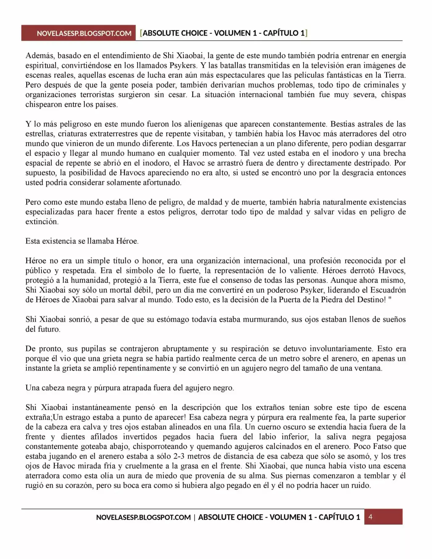 Absolute Choice (Novela) - Capítulo 1 - Página 4 - LectorTMOo