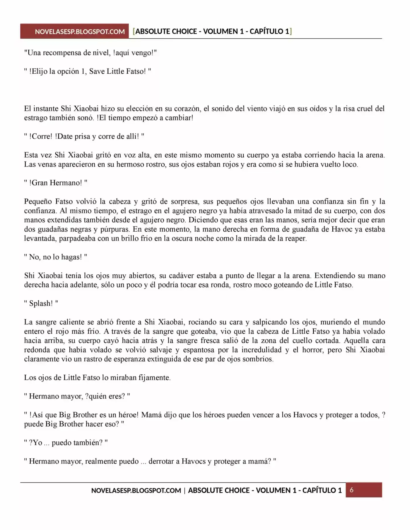 Absolute Choice (Novela) - Capítulo 1 - Página 6 - LectorTMOo