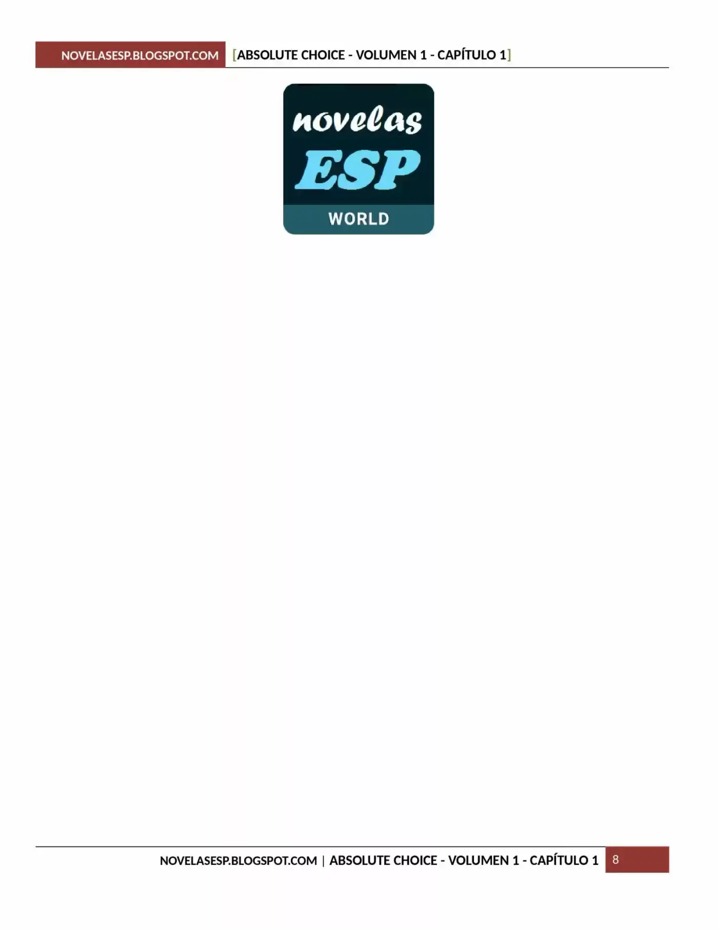 Absolute Choice (Novela) - Capítulo 1 - Página 8 - LectorTMOo