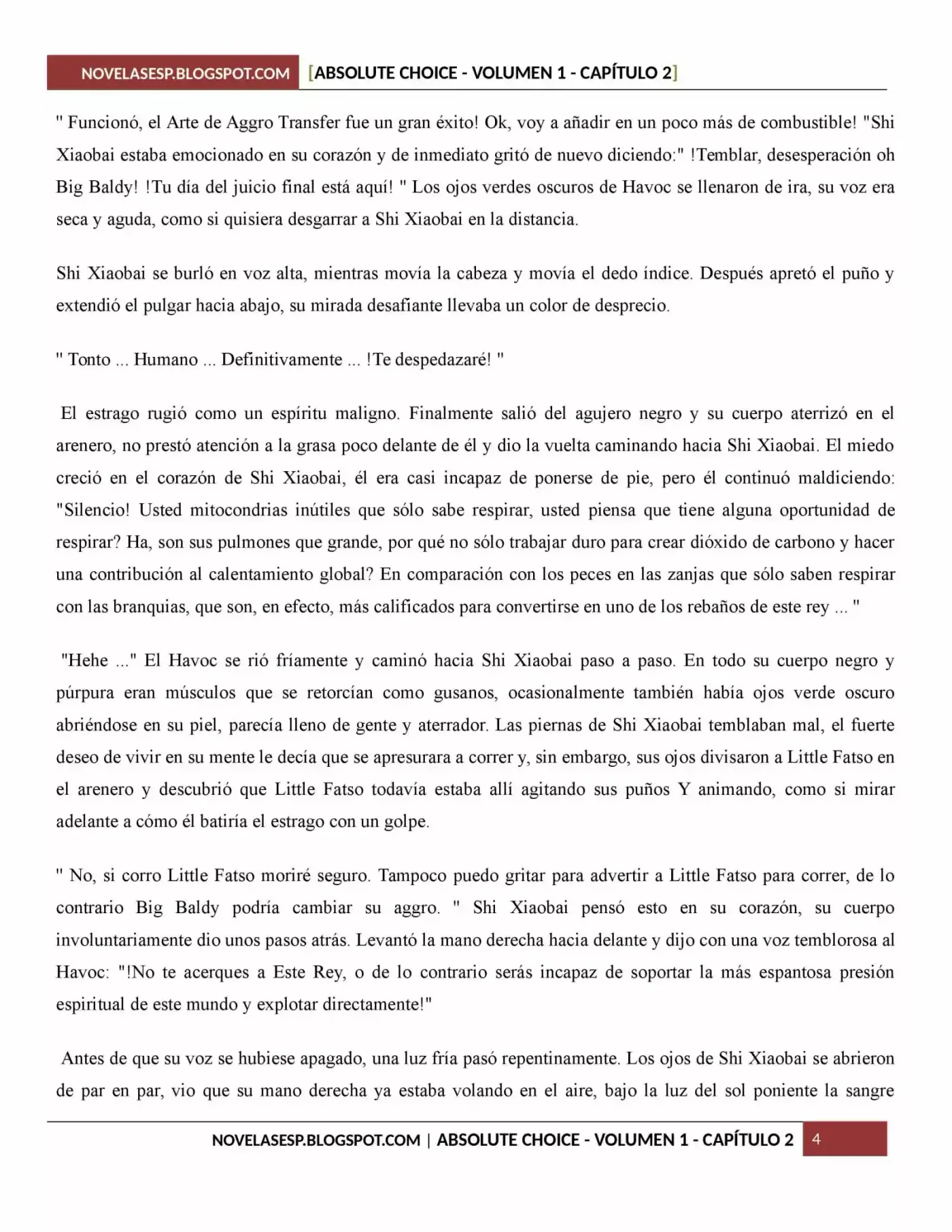 Absolute Choice (Novela) - Capítulo 2 - Página 4 - LectorTMOo