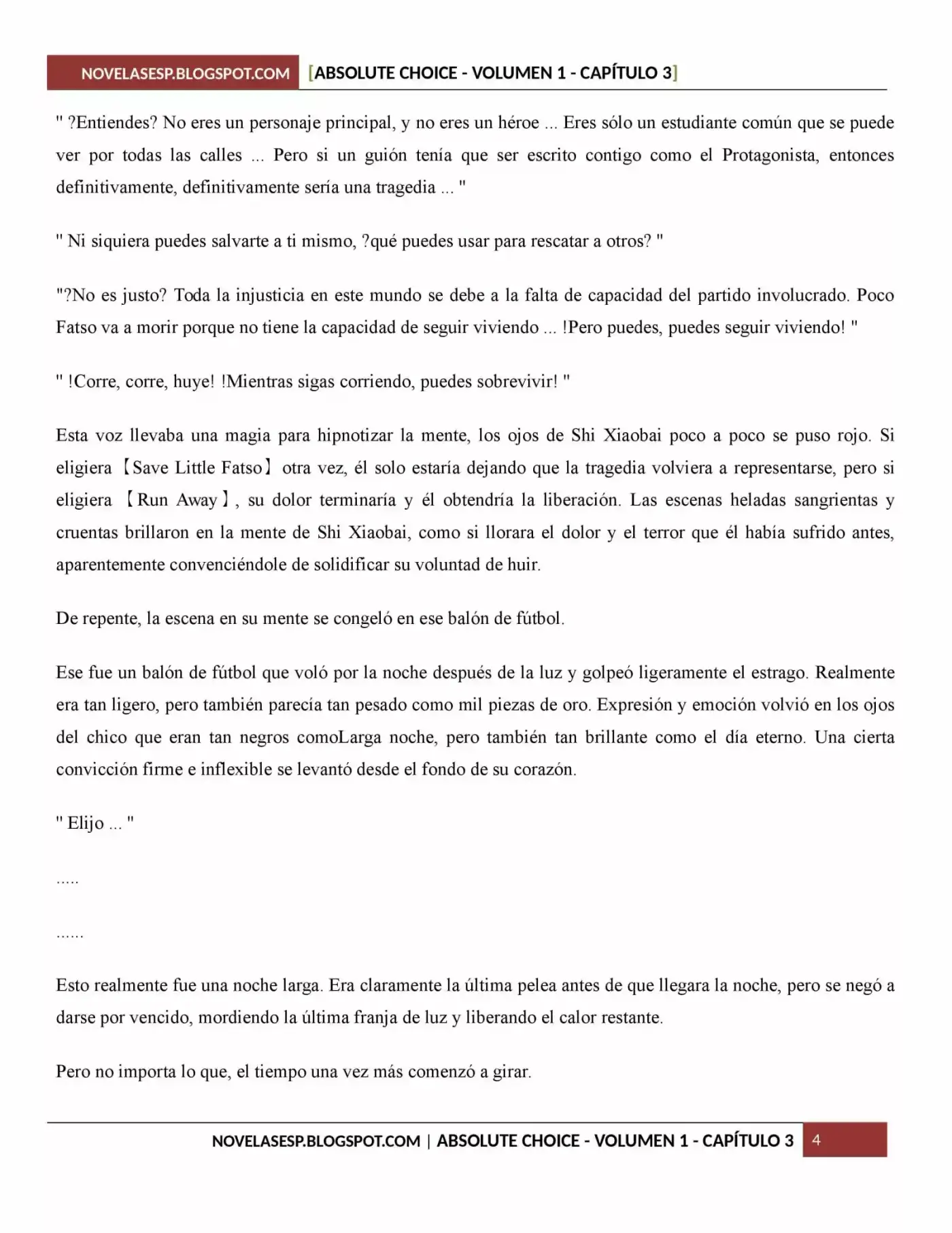 Absolute Choice (Novela) - Capítulo 3 - Página 4 - LectorTMOo
