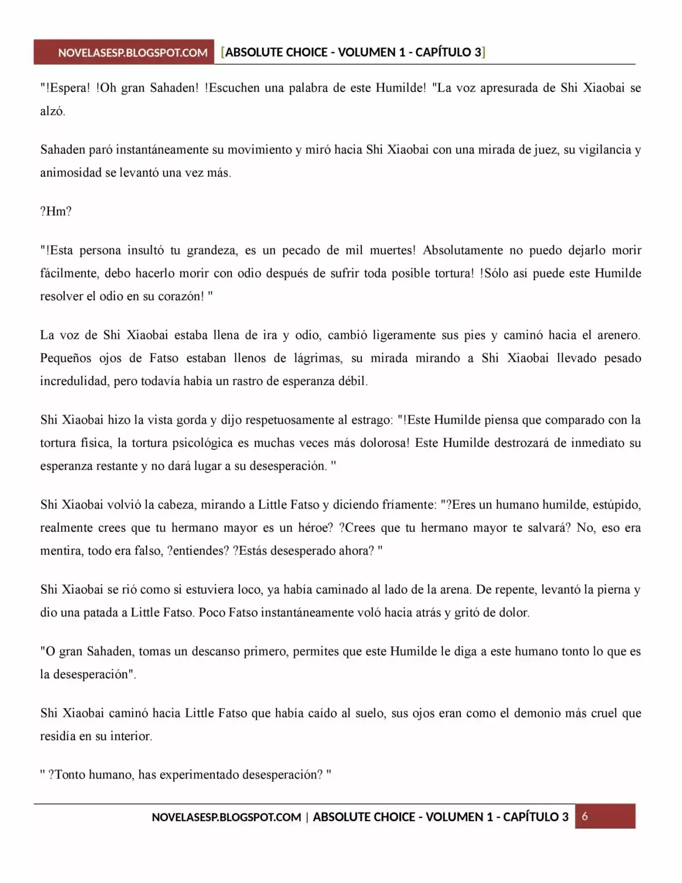 Absolute Choice (Novela) - Capítulo 3 - Página 6 - LectorTMOo
