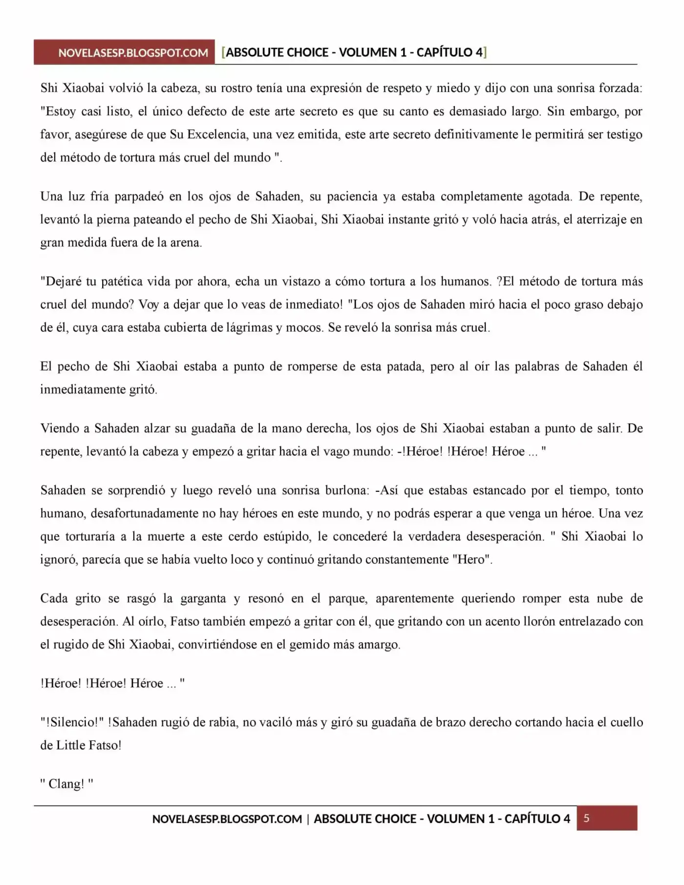 Absolute Choice (Novela) - Capítulo 4 - Página 5 - LectorTMOo