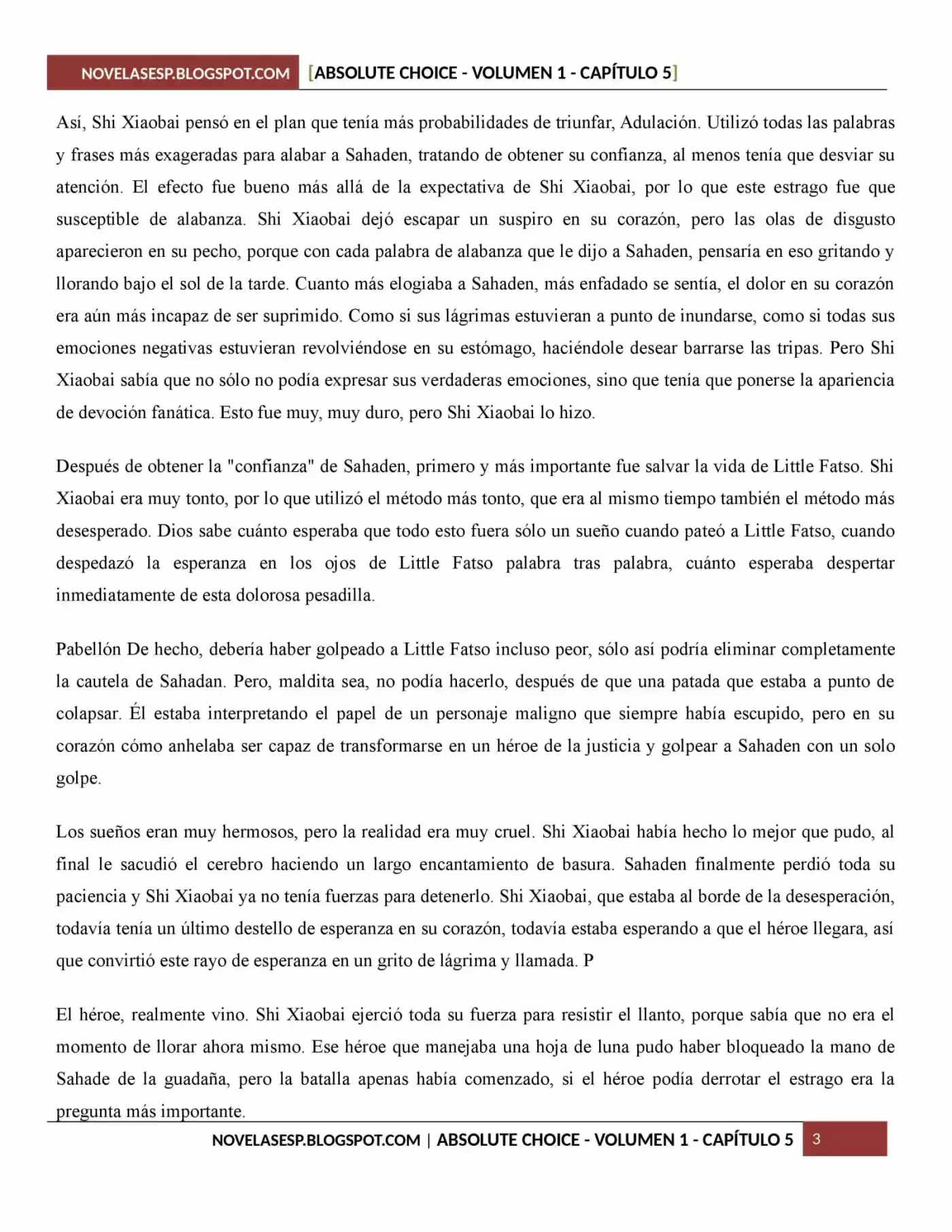 Absolute Choice (Novela) - Capítulo 5 - Página 3 - LectorTMOo