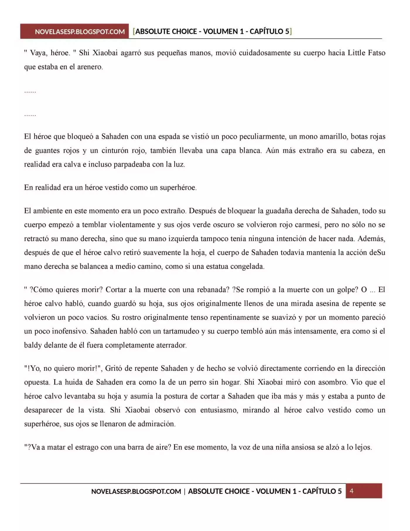 Absolute Choice (Novela) - Capítulo 5 - Página 4 - LectorTMOo