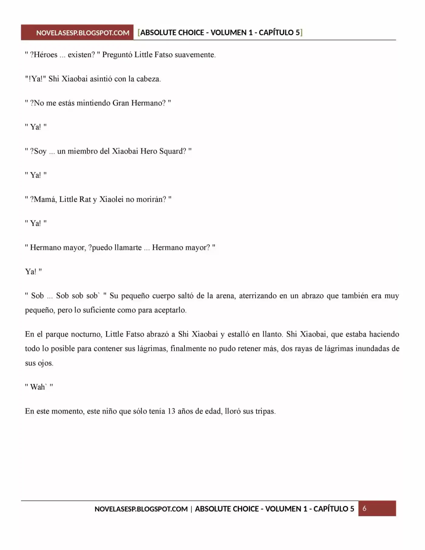 Absolute Choice (Novela) - Capítulo 5 - Página 6 - LectorTMOo