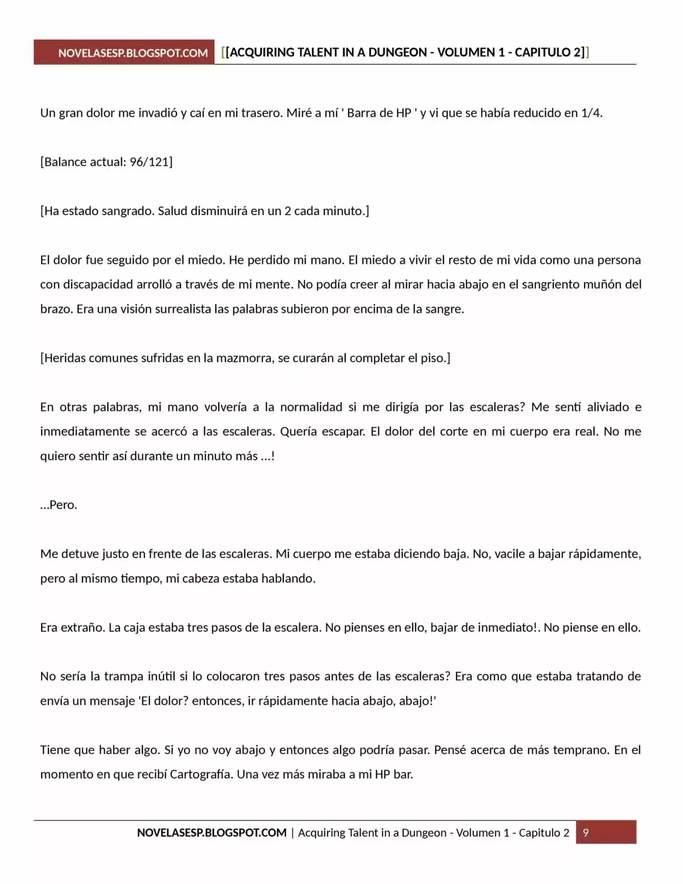 Acquiring Talent In A Dungeon (Novela) - Capítulo 2 - Página 9 - LectorTMOo