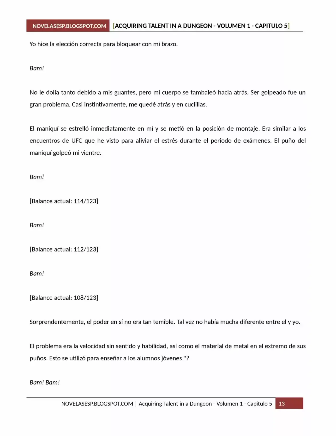 Acquiring Talent In A Dungeon (Novela) - Capítulo 5 - Página 13 - LectorTMOo