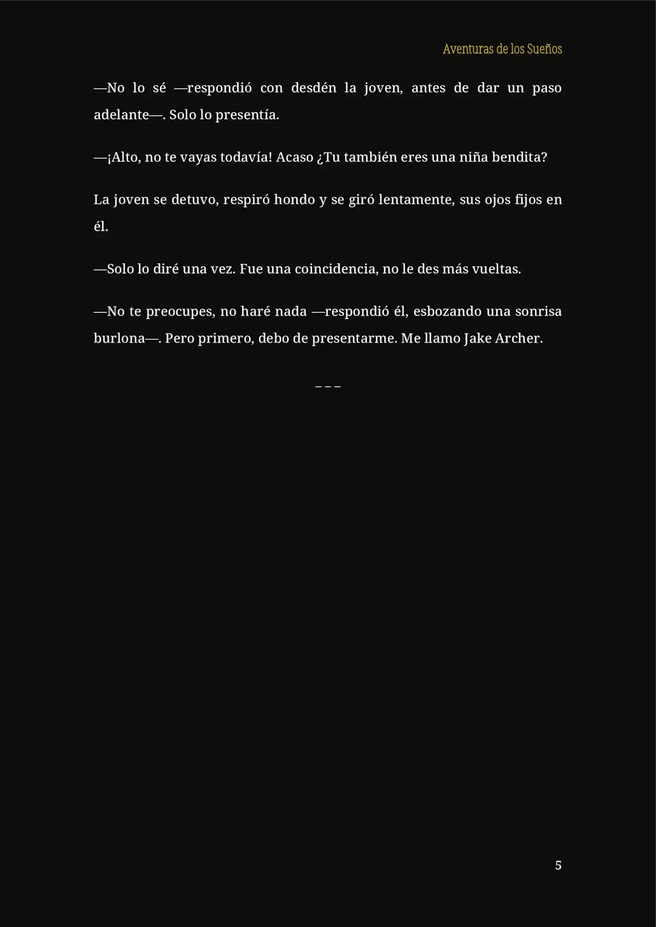 ADES (NL) : Aventuras De Los Sueños (Novela) - Capítulo 3 - Página 5 - LectorTMOo