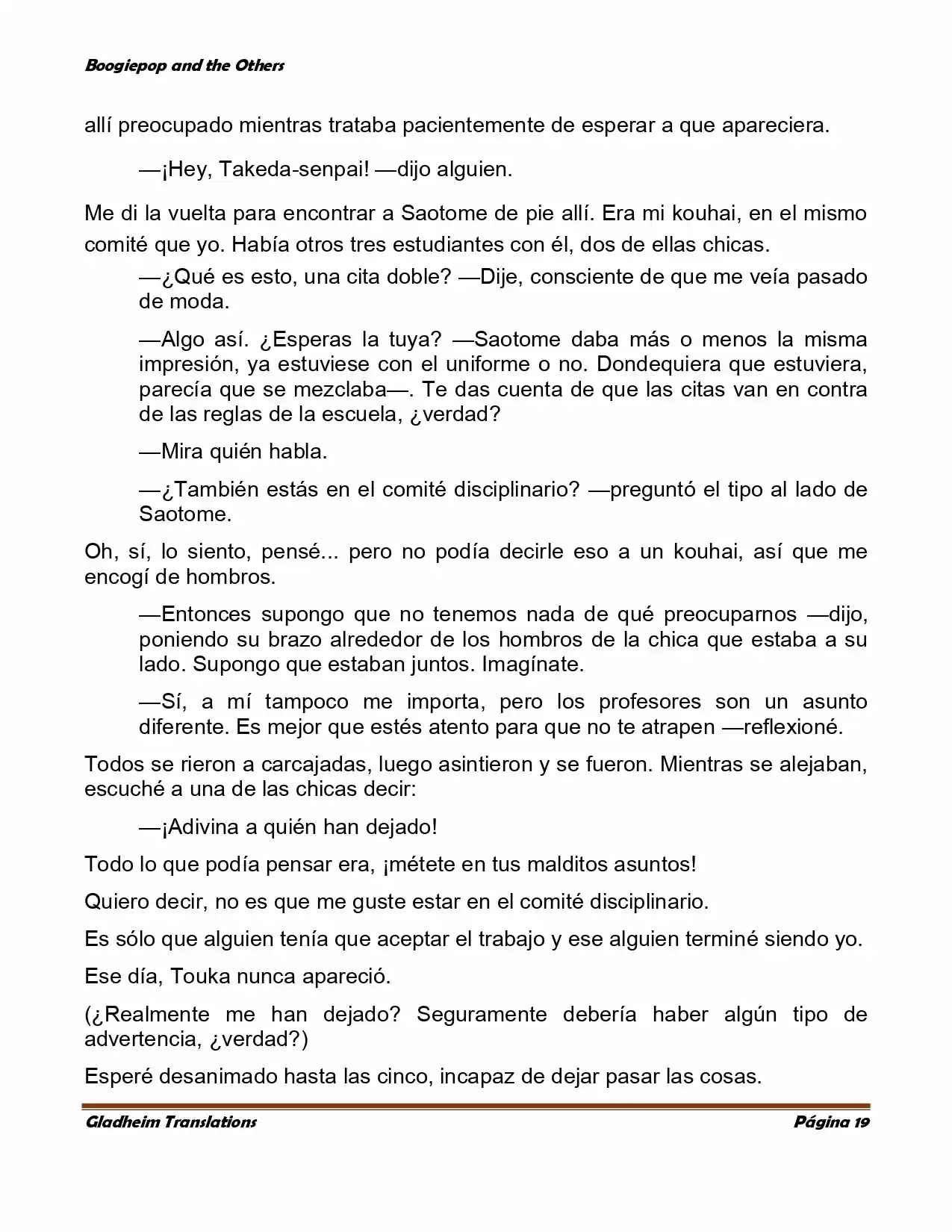 Boogiepop (Novela) - Capítulo 1 - Página 19 - LectorTMOo