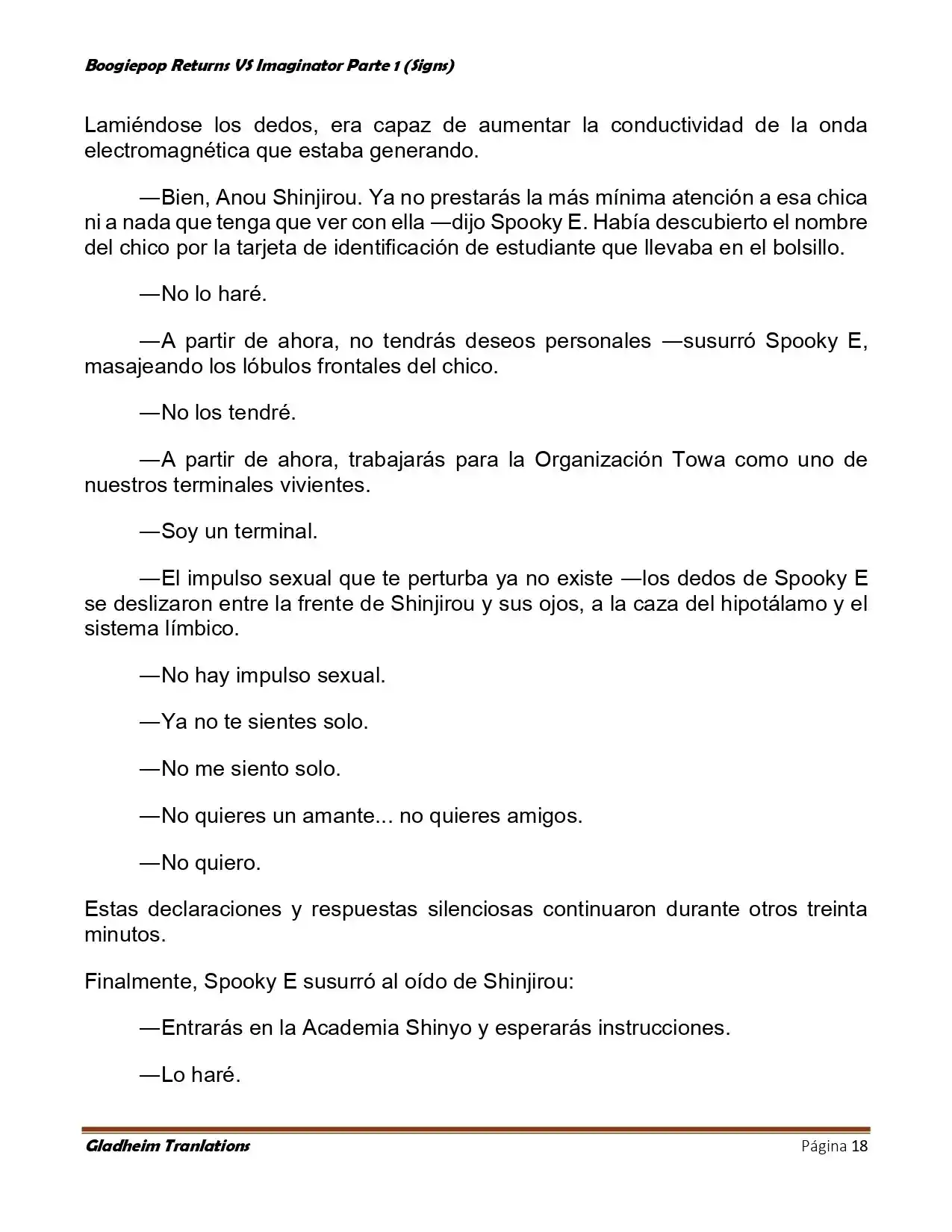 Boogiepop (Novela) - Capítulo 10 - Página 18 - LectorTMOo