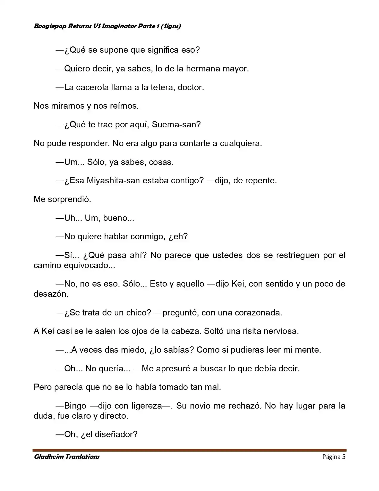 Boogiepop (Novela) - Capítulo 11 - Página 5 - LectorTMOo
