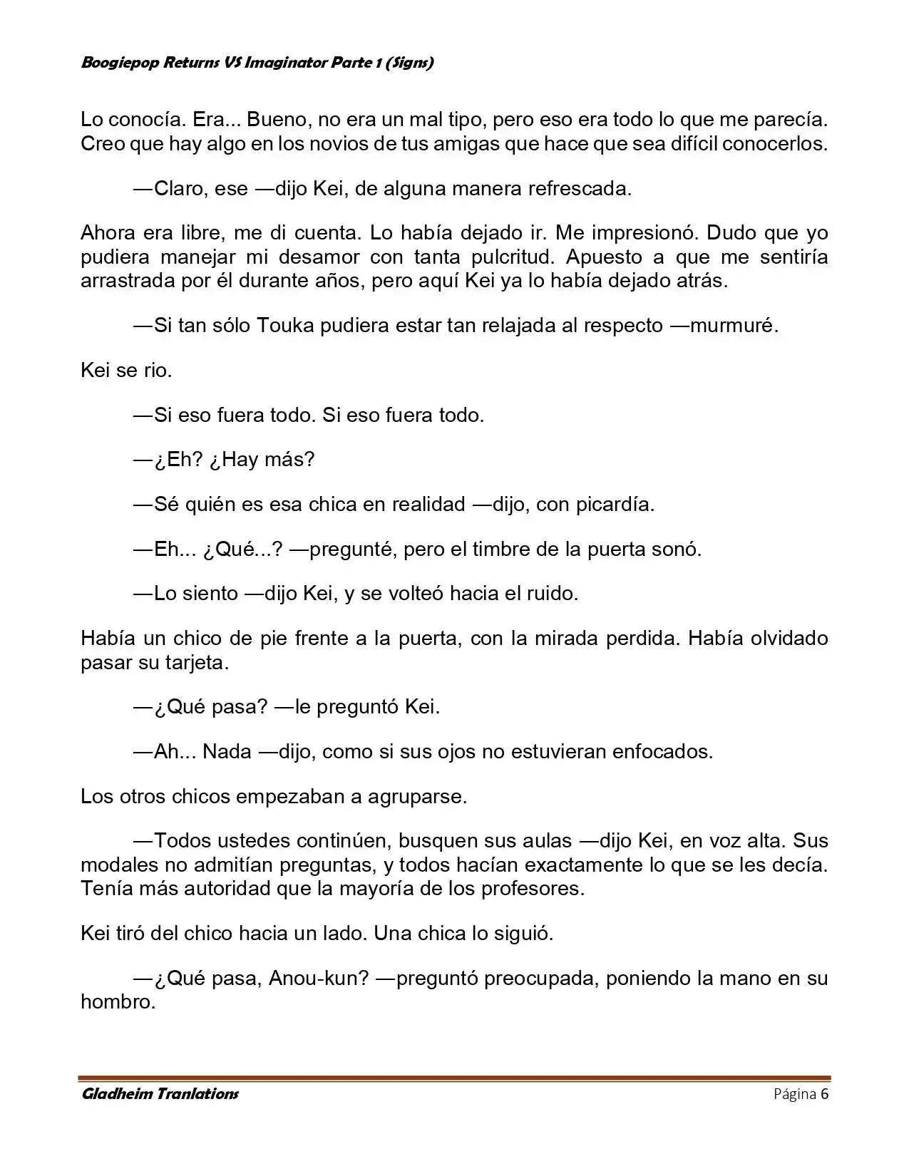 Boogiepop (Novela) - Capítulo 11 - Página 6 - LectorTMOo