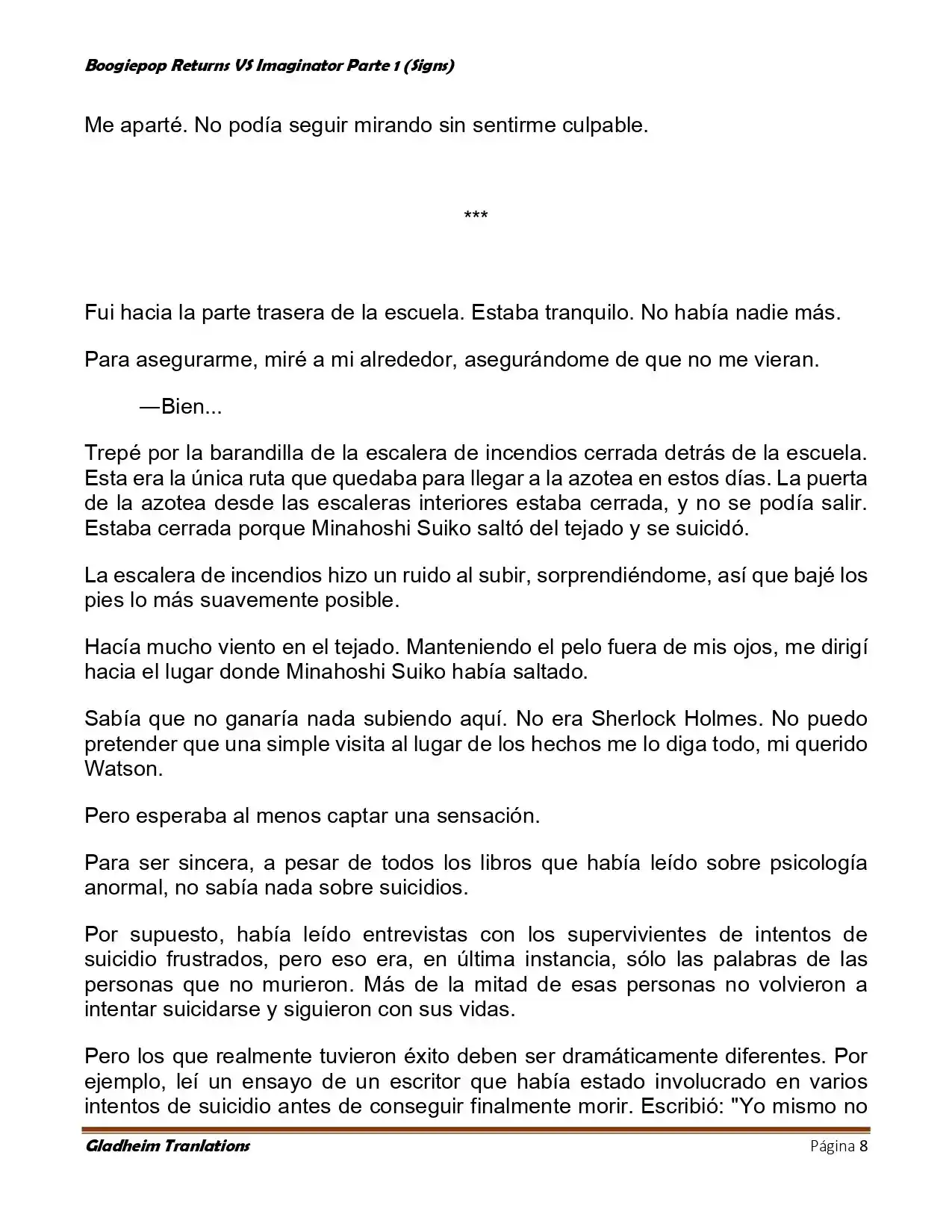 Boogiepop (Novela) - Capítulo 11 - Página 8 - LectorTMOo