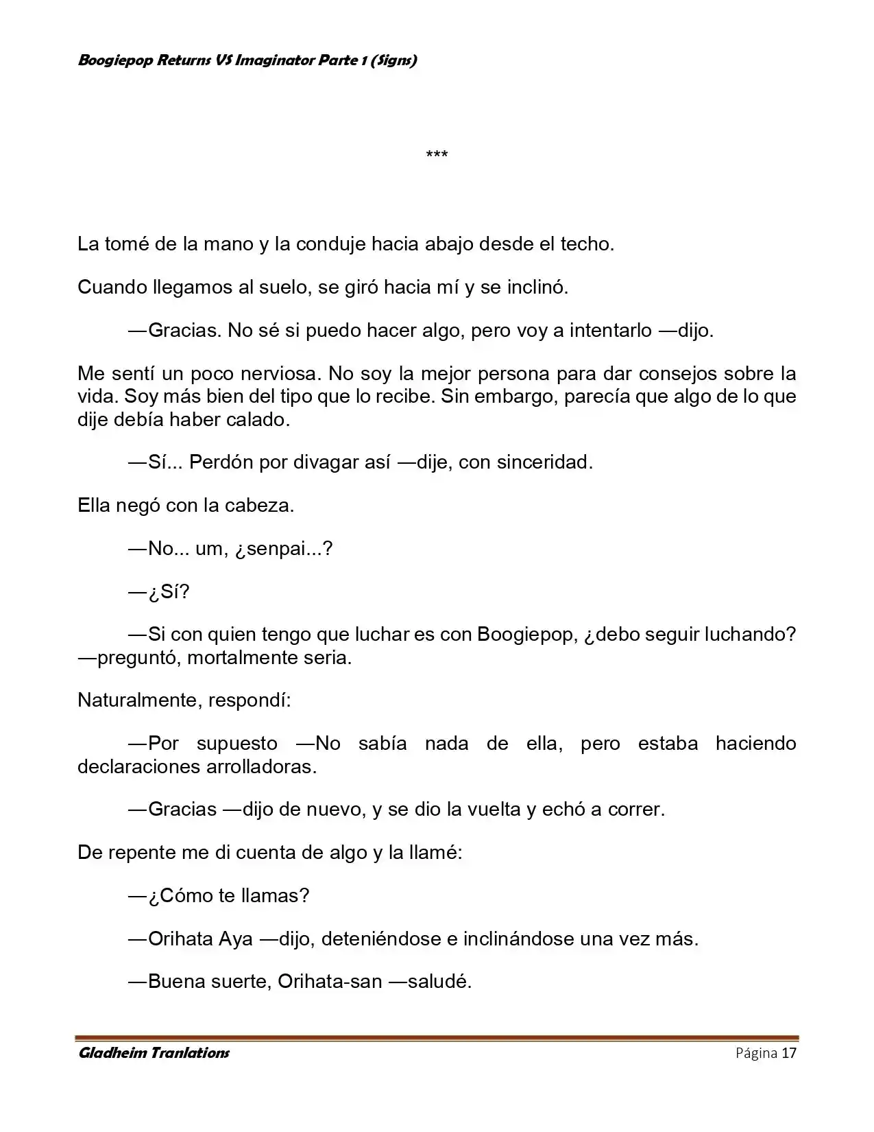 Boogiepop (Novela) - Capítulo 11 - Página 17 - LectorTMOo