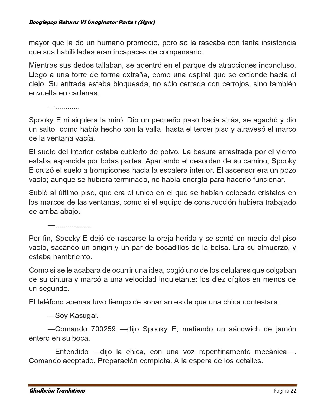 Boogiepop (Novela) - Capítulo 12 - Página 22 - LectorTMOo