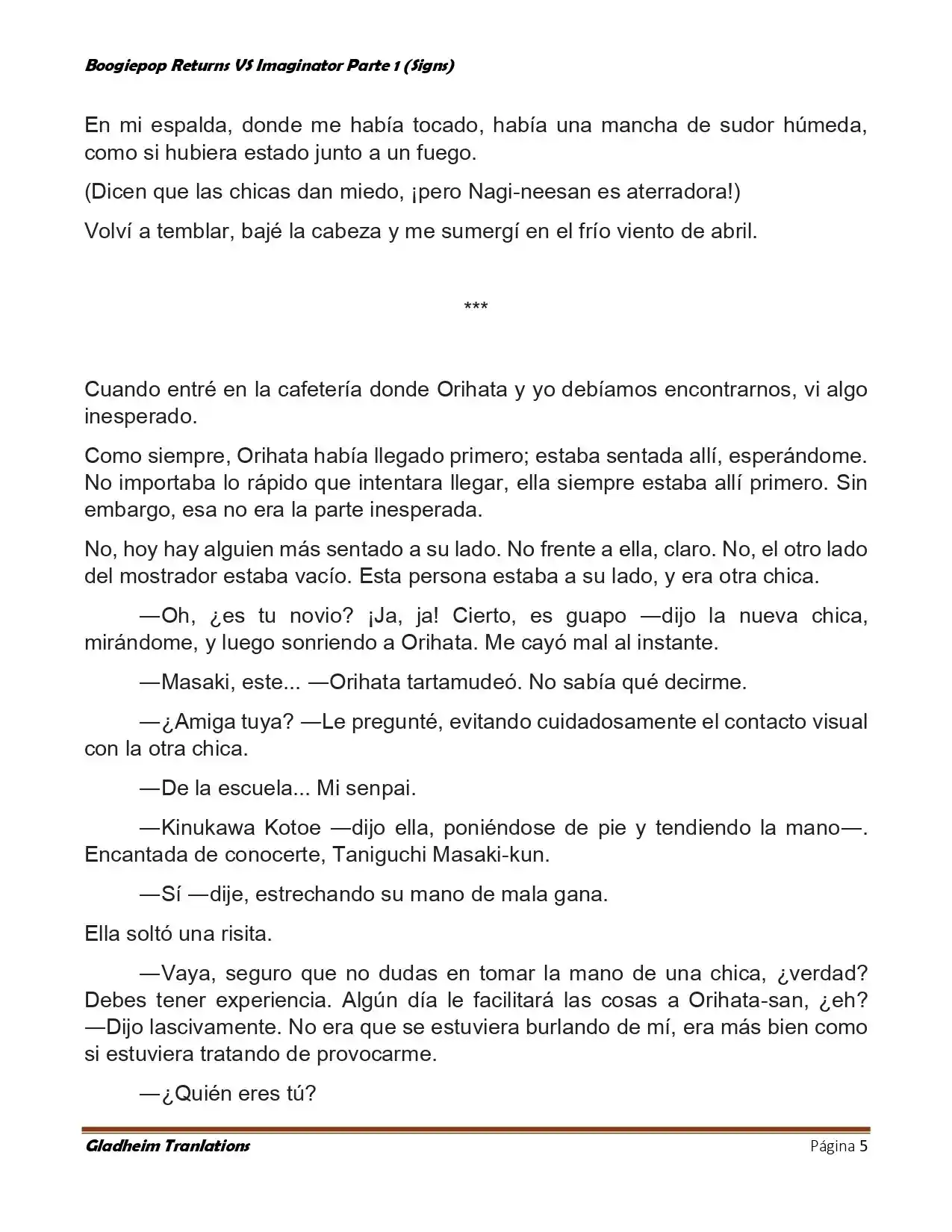 Boogiepop (Novela) - Capítulo 13 - Página 5 - LectorTMOo