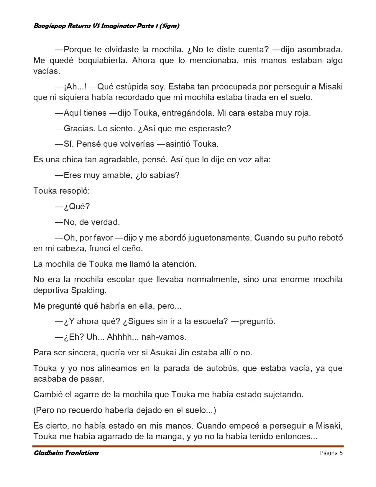 Boogiepop (Novela) - Capítulo 14 - Página 5 - LectorTMOo