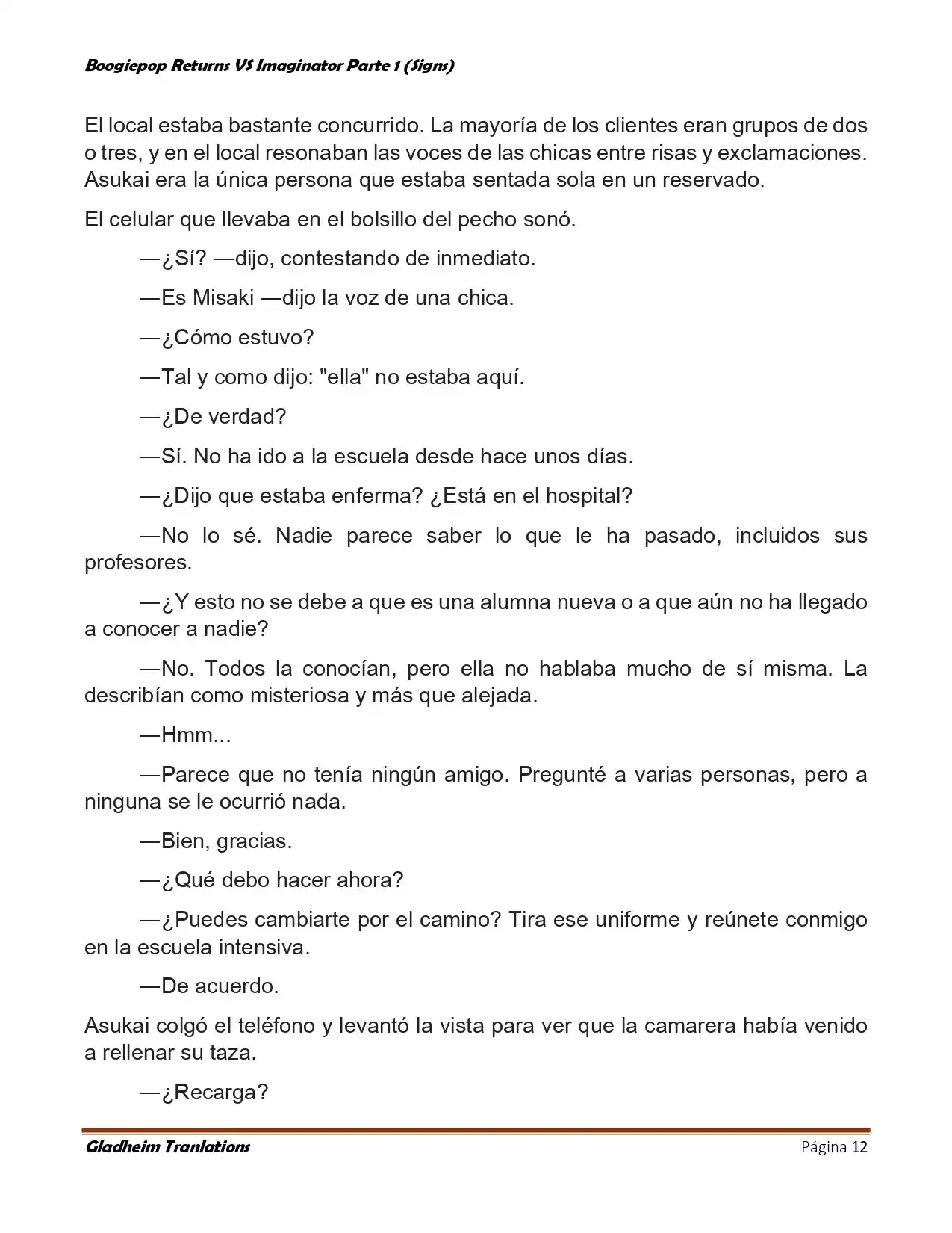 Boogiepop (Novela) - Capítulo 14 - Página 12 - LectorTMOo