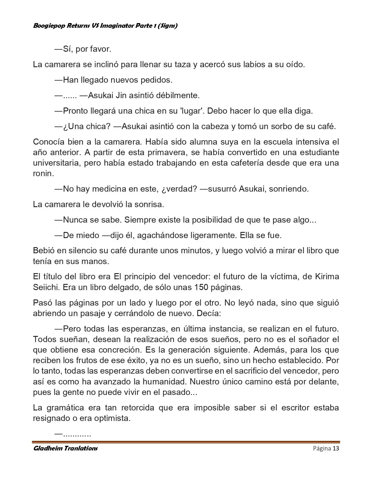 Boogiepop (Novela) - Capítulo 14 - Página 13 - LectorTMOo