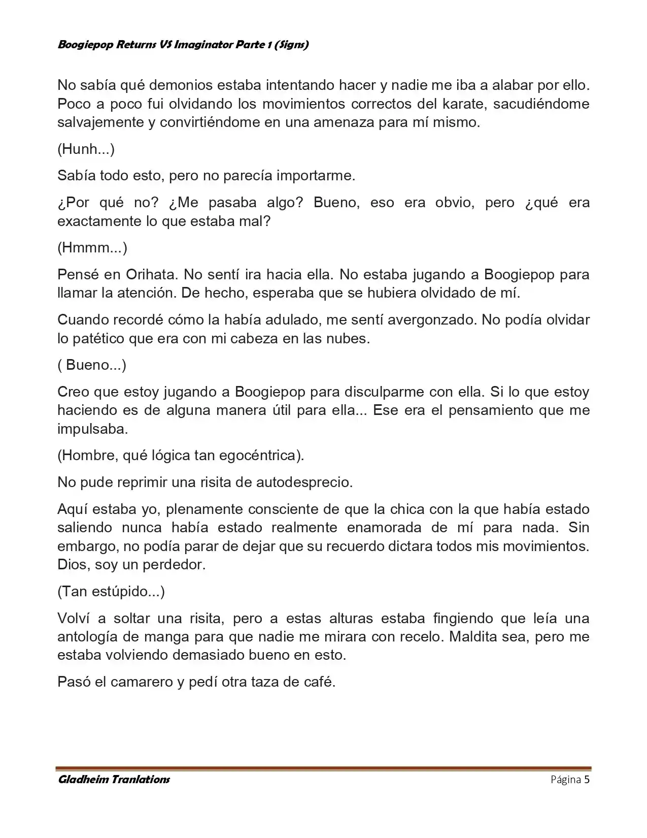 Boogiepop (Novela) - Capítulo 15 - Página 5 - LectorTMOo