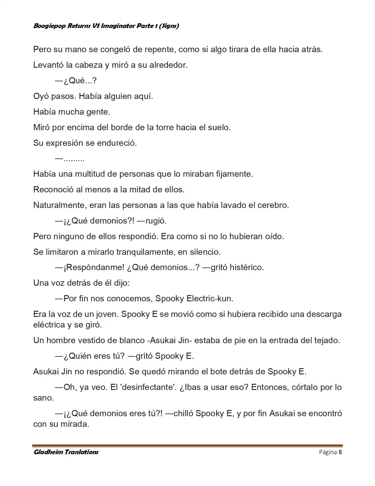 Boogiepop (Novela) - Capítulo 16 - Página 8 - LectorTMOo