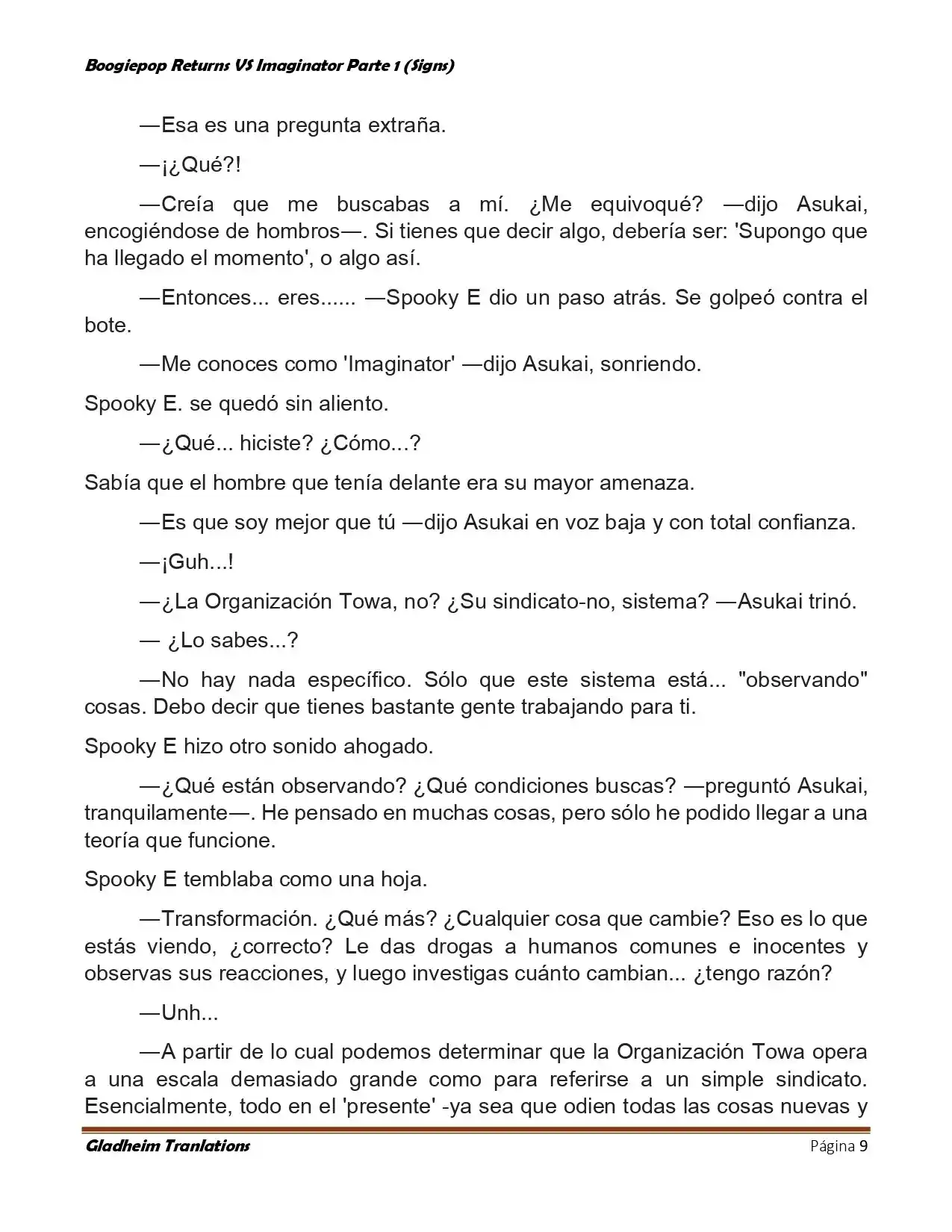 Boogiepop (Novela) - Capítulo 16 - Página 9 - LectorTMOo